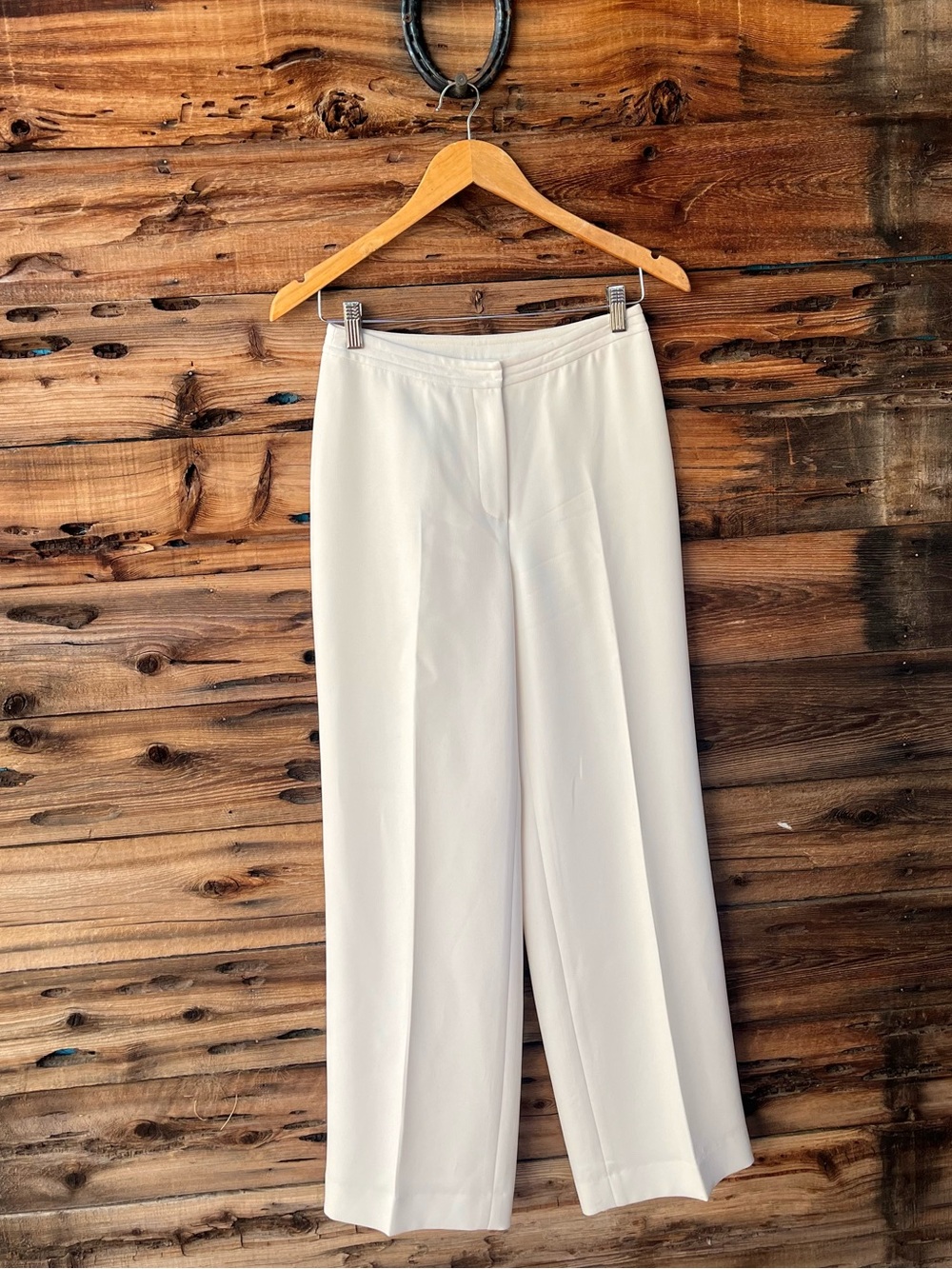 ANN TAYLOR | Classic Wide-Leg Cream Pants 2P